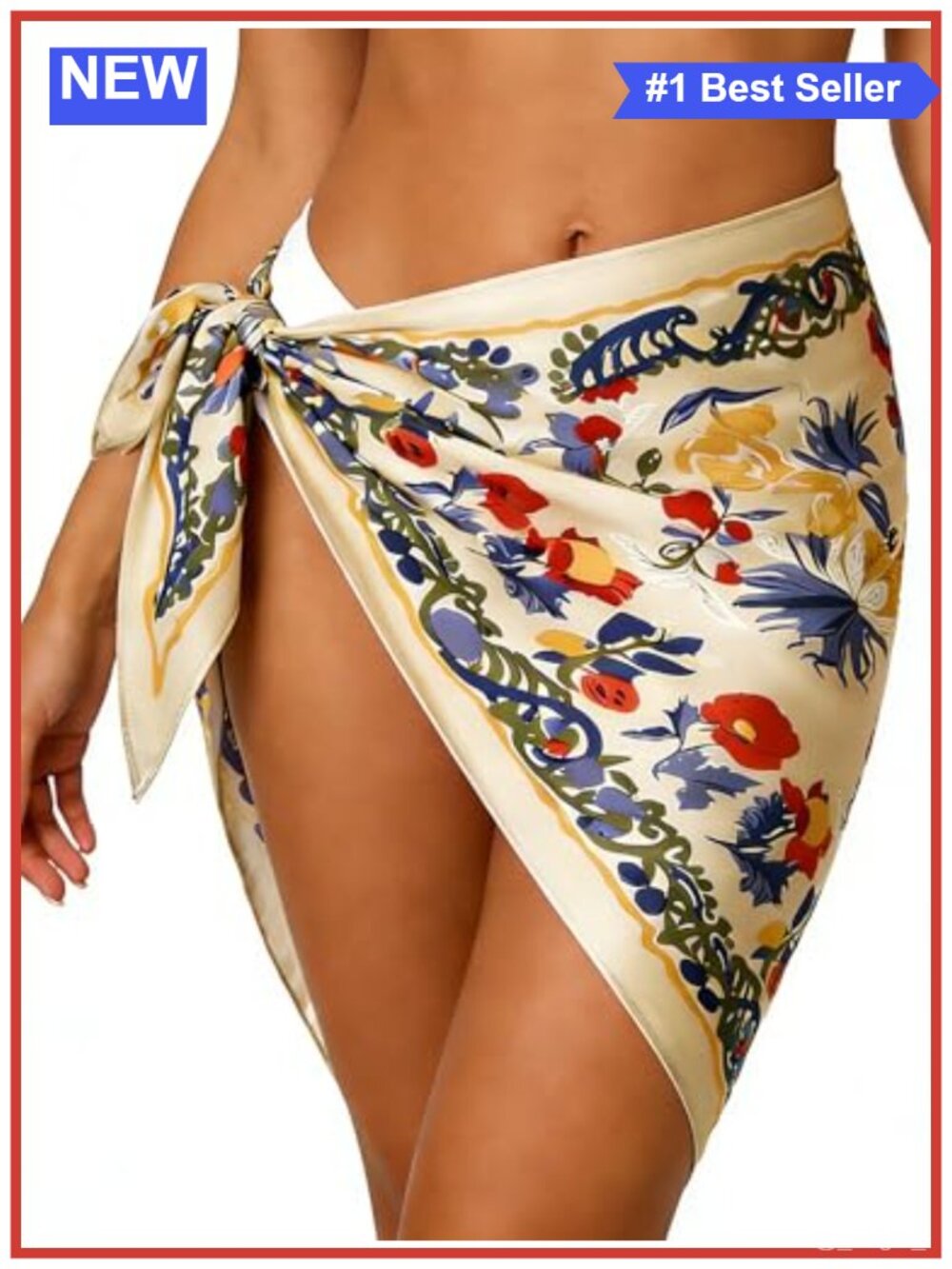 Women's Triangle Shawl Scarf Polyester Satin Lightweight Floral Wrap